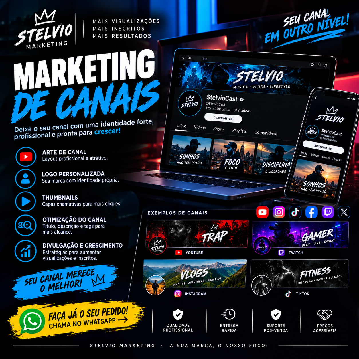 Capas pra eventos e gestão de redes sociais 